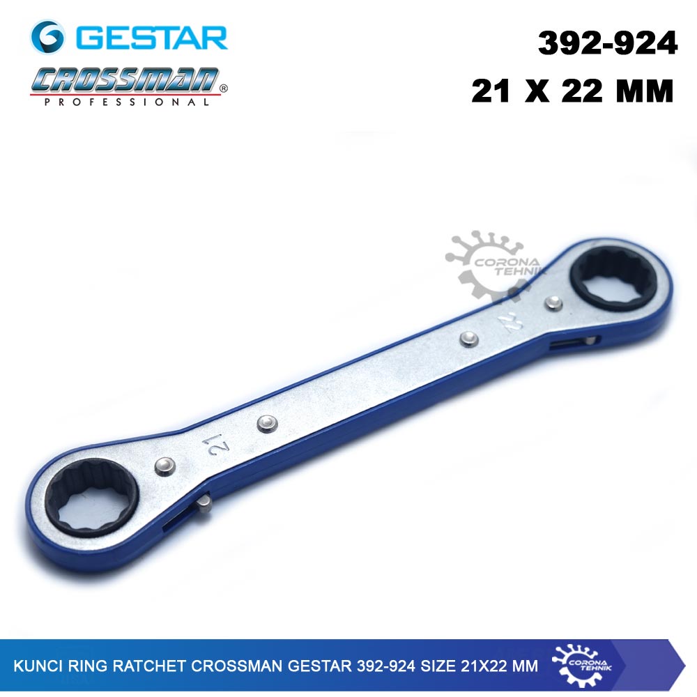 Crossman Gestar - Kunci Ring Ratchet - 392-924 Size 21x22 mm