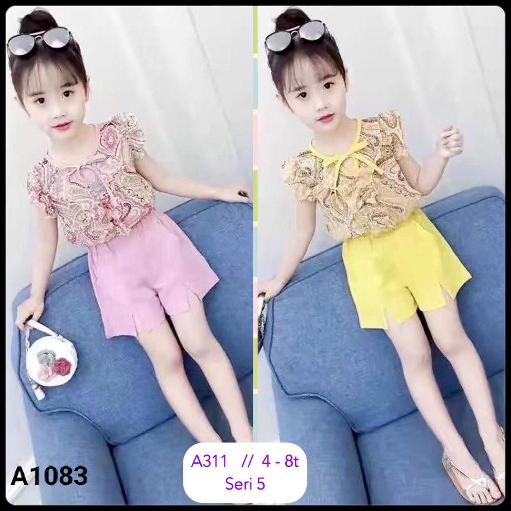 SETELAN BAJU ANAK HP ABSATRAK IMPORT PEREMPUAN