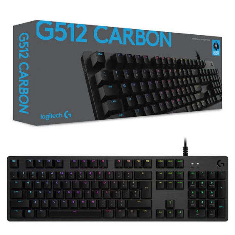 Logitech G512 Carbon Mechanical GX Blue Switch Gaming Keyboard RGB Logitech ORIGINAL