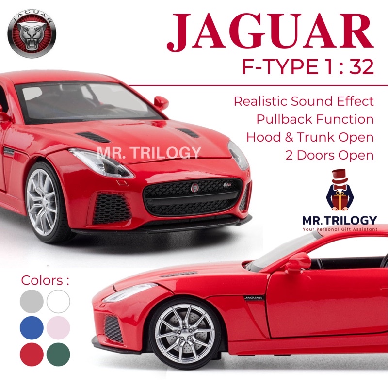 DIECAST MINIATUR MOBIL MEWAH JAGUAR TIPE-F SPORT MAINAN PRIA KADO LAKI