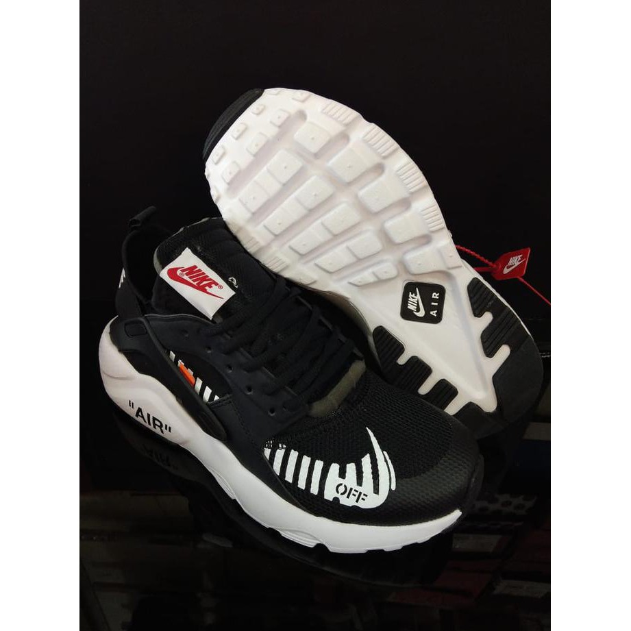 Sale Nike Air Huarache Sepatu Cowo Hitam Putih Basket Premium