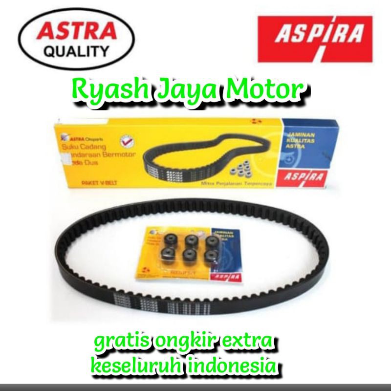 V-Belt + Roller set Aspira for Vario 125/Vario 125 F1/Vario 125 Cbs