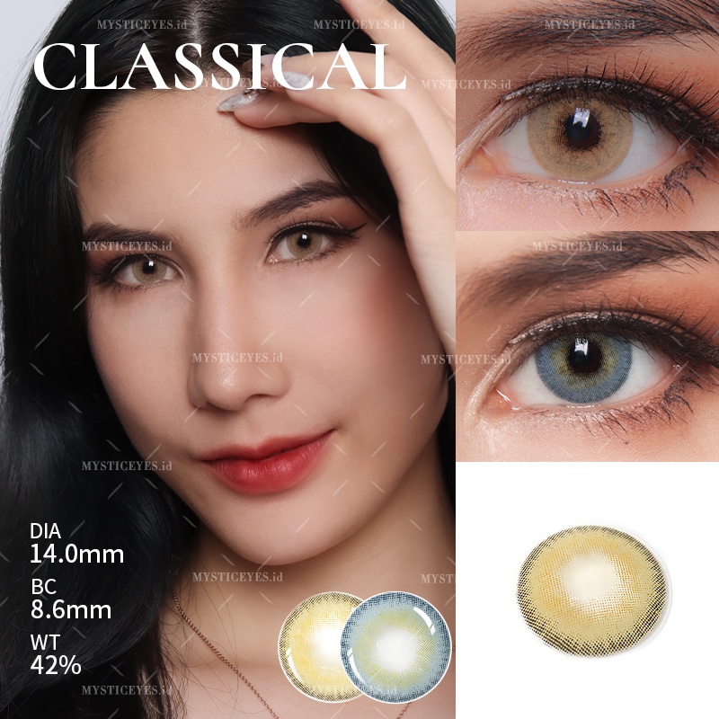 [✅COD] MYSTICEYES SOFTLENS CLASSICAL LENSA KONTAK NORMAL 14.0 MM