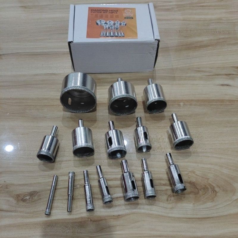 mata bor kaca set 15pcs ikura/ hole Saw kaca set 15pcs ikura