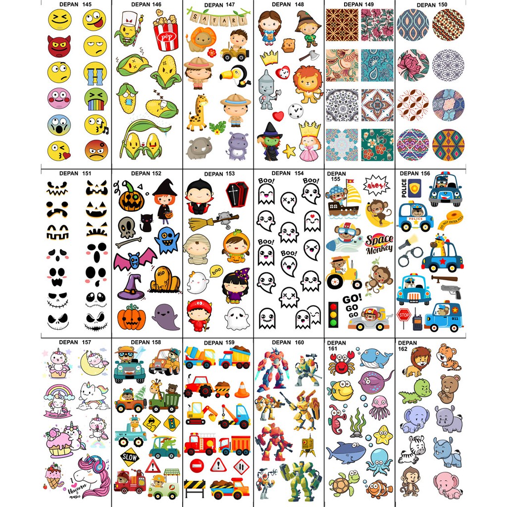 

Edible Stamp / Sticker Makanan 145 - 162