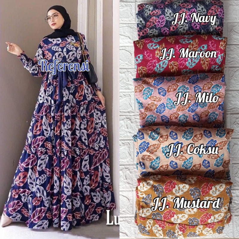 FASHION DRESS || GAMIS JERSEY MOTIF