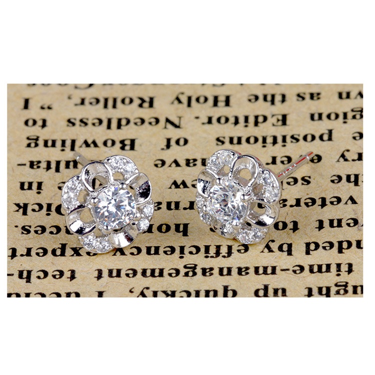 Anting Perak 925 Wanita Berongga cinta Fashion Perhiasan/Subang Telinga anting perempuan