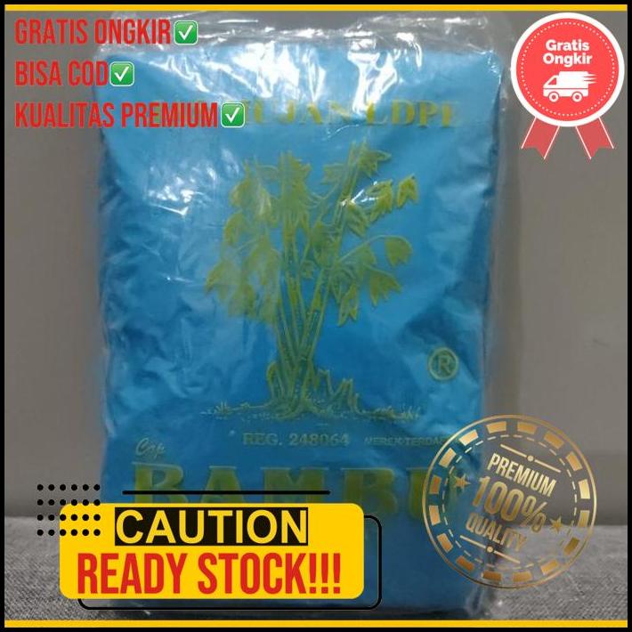 Jas Hujan Plastik 1Lusin Hdpe Panjang Poncho Bambu Isi 12 Pcs