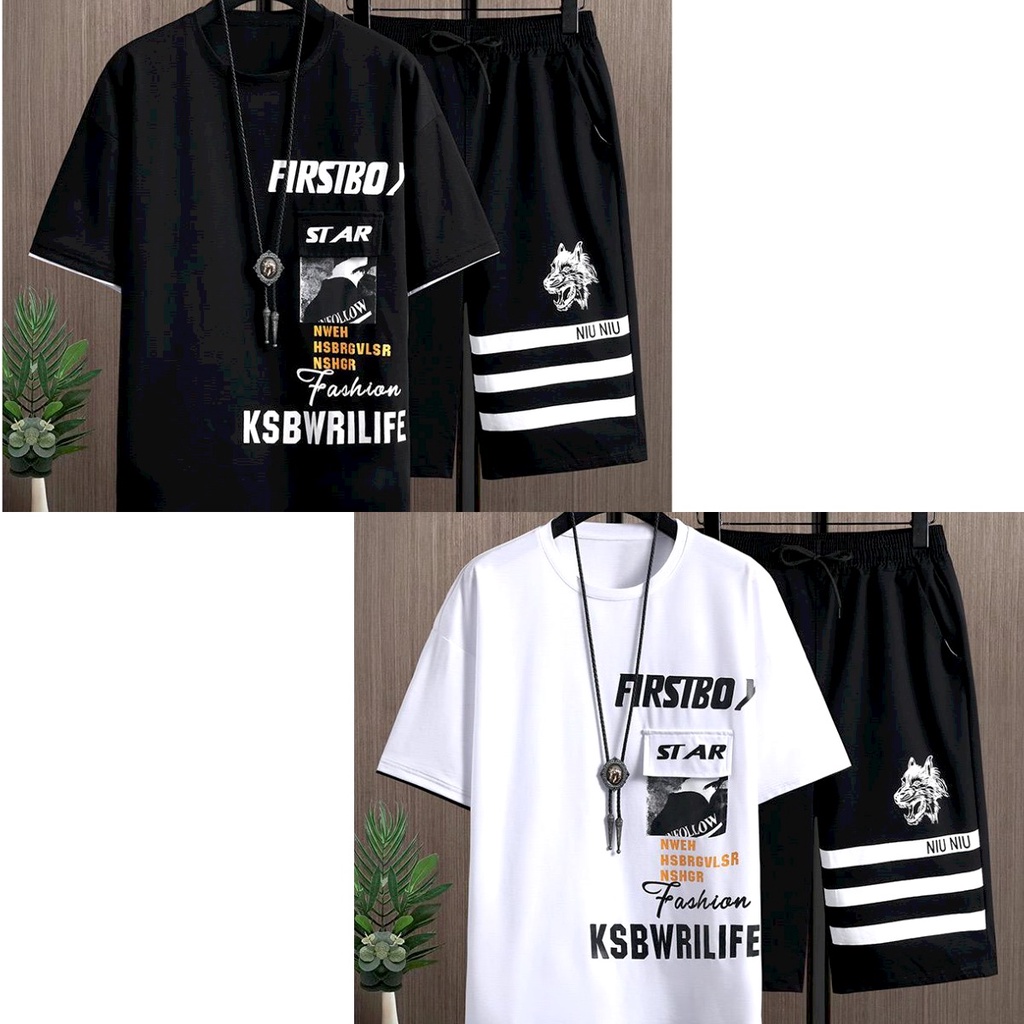 Asgard777 - SETELAN FIRSTBOY / kaos distro cowok / kaos pria / kaos / celana pendek pria / celpen