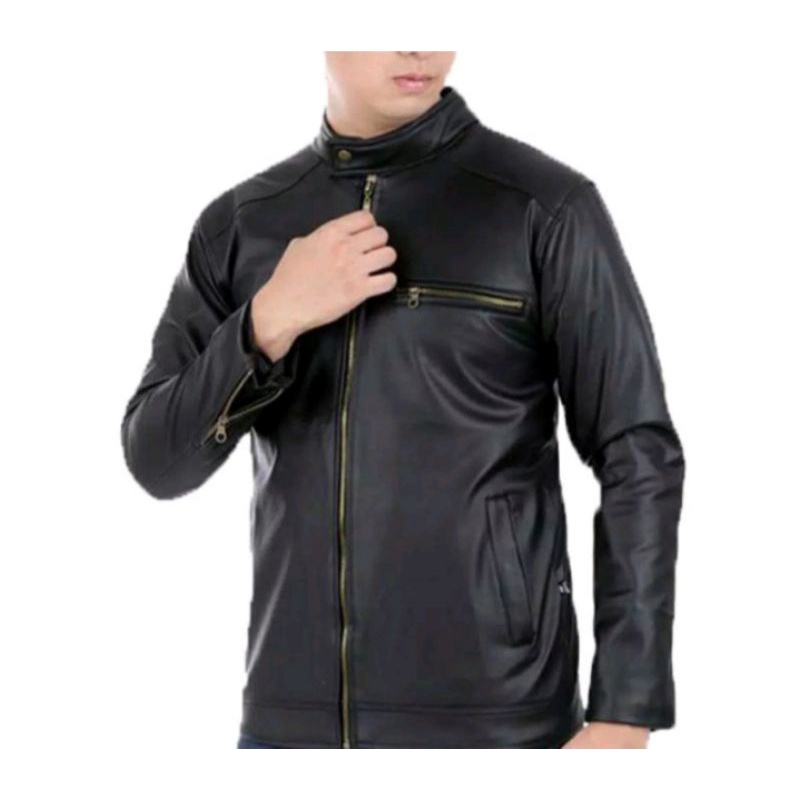*promo*jaket oscar kulit pria jumbo M.L.XL.XXL.XXXL.XXXXL/Jaket kulit oscar pria terbaru/jaket motor