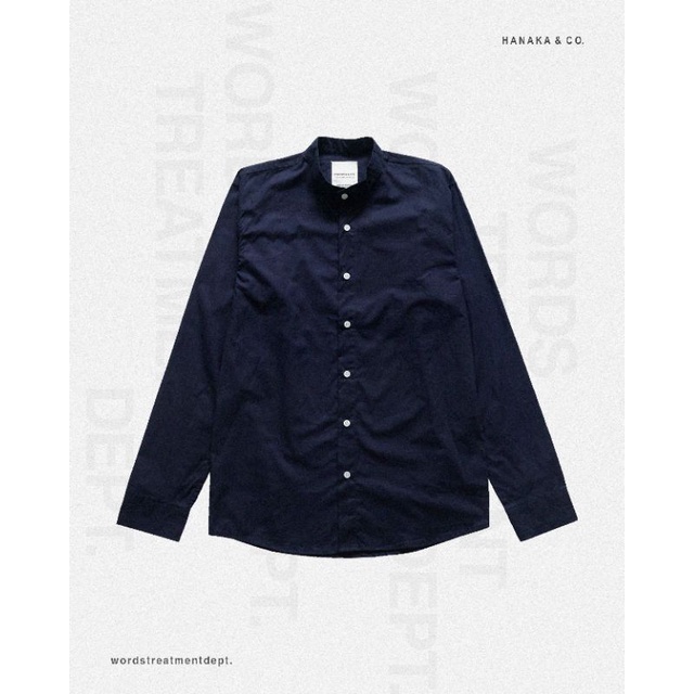 Kemeja Hanaka Classic - Basic Collar Navy