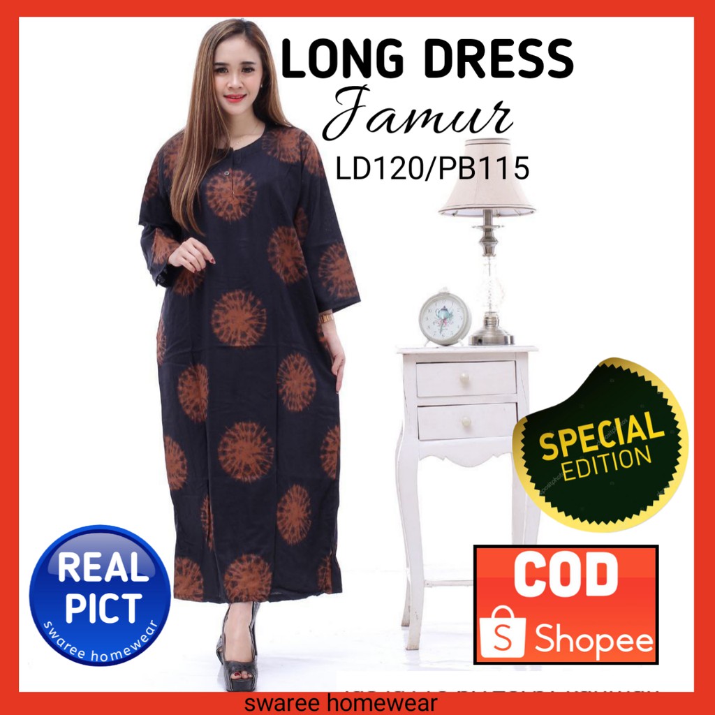 Long Dress Baju Wanita Dewasa Lengan Panjang Busui