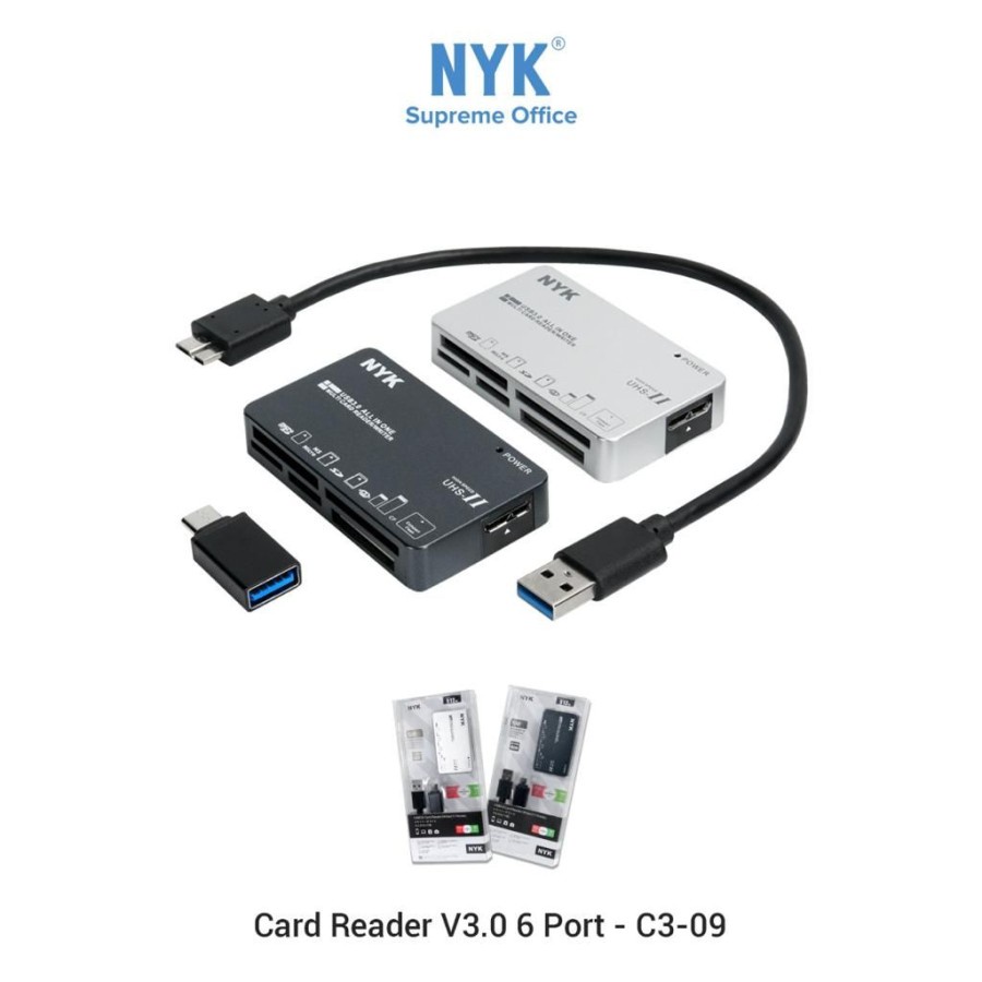 Card Reader NYK 6 SLOT Usb 3.0 C3-09 V3-09  NYK Card Reader 6 Slot