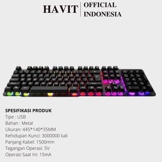 Havit HV-KB414L Backlit Multi Function Gaming Keyboard