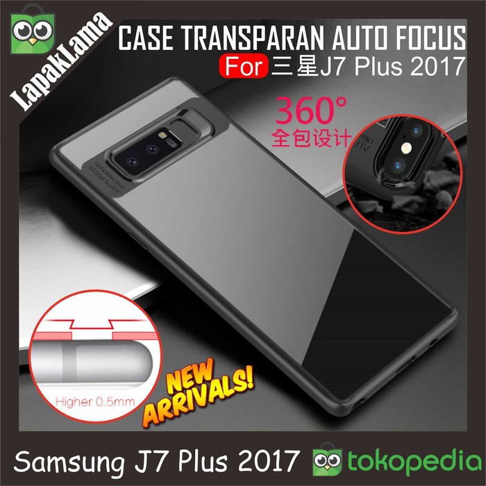 Tersedia Case Auto Focus Transparan Samsung Galaxy J7 Plus J7+ 2017 Softcase