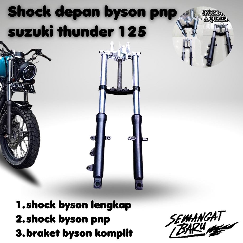 Jual SHOCK DEPAN BYSON PNP SEMUA MOTOR SESUAI REQUEST SUZUKI THUNDER 125 SATRIA FU FULLSET UNTUK