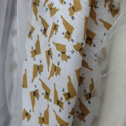 BAHAN KAIN TC MOTIF KUCING / BAHAN KAIN MOTIF LUCU / BAHAN KAIN MURAH MOTIF (YARD)
