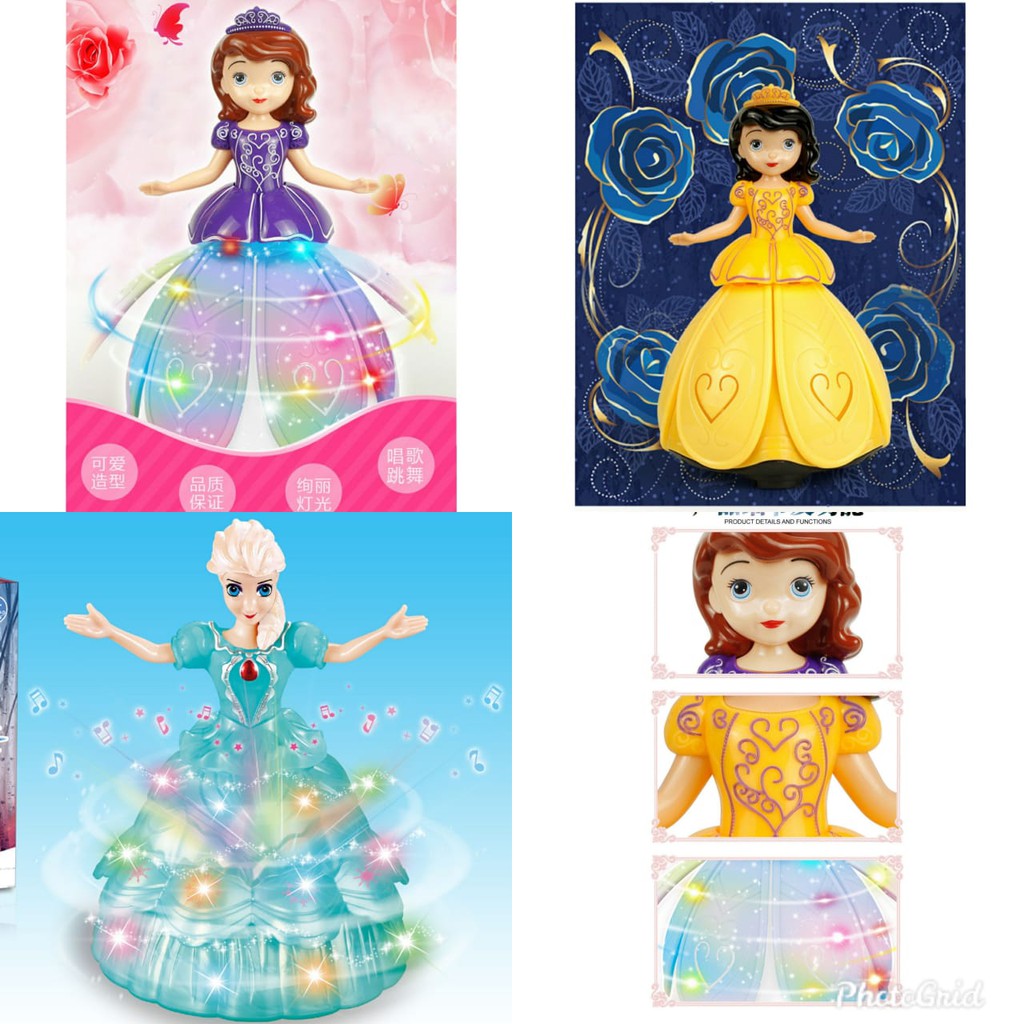 Tma / Mainan Anak  Dancing Princes Elsa Dan Sophia Dan Putri Salju Berlampu Bisa Menari Dan Musik