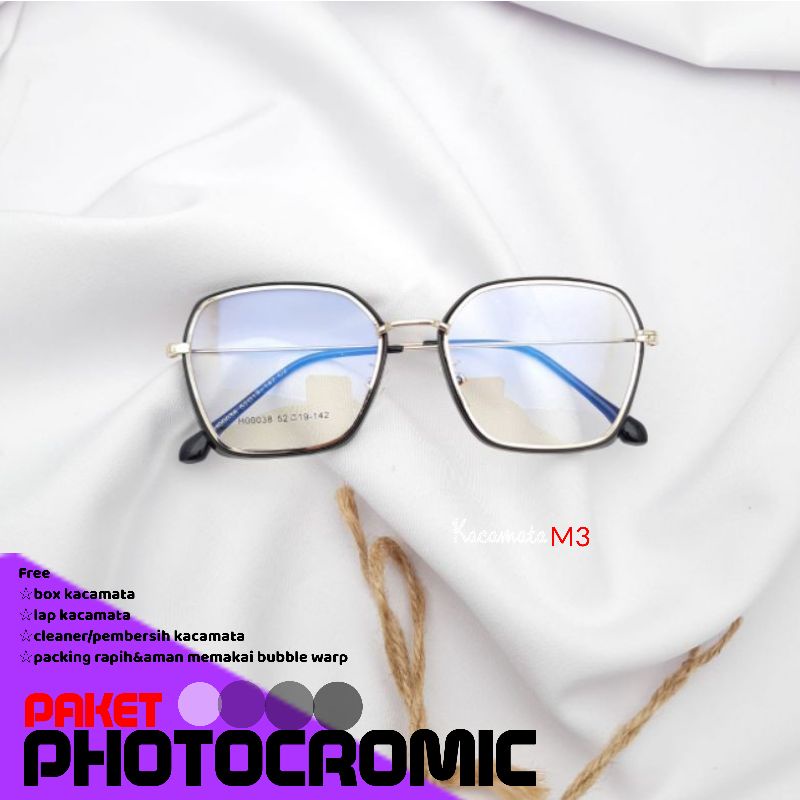 kacamata photocromic termurah&amp;terkereen kode00038,size 52-19-142