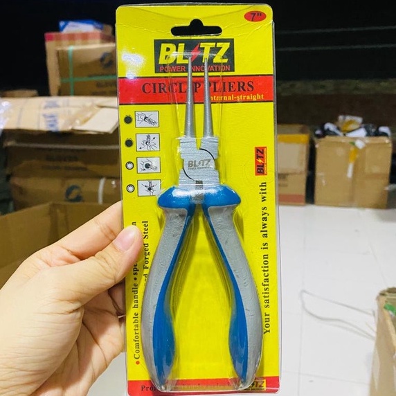 Tang Ring Per BLITZ Gg Karet Circlip Pliers Snapring Lurus Bengkok Buka Tutup - Snap Ring Veer