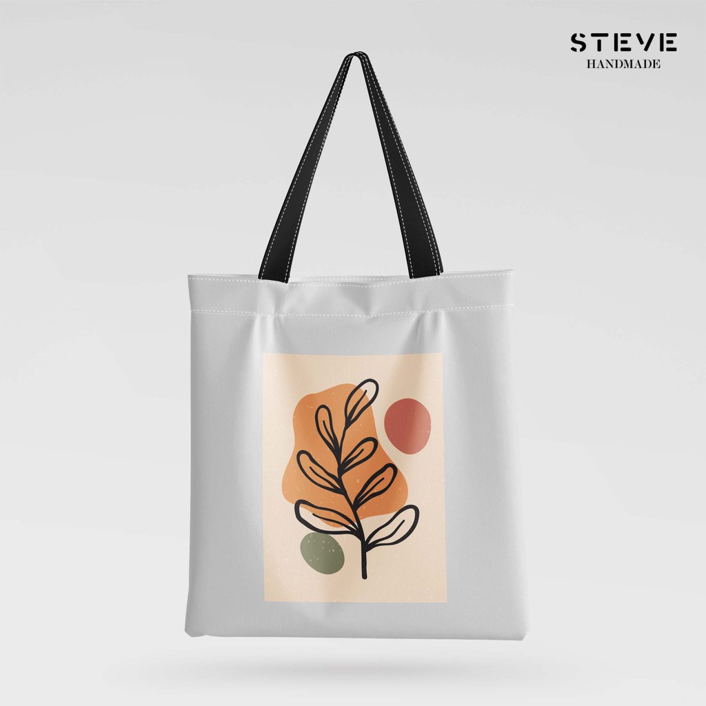 Tote Bag TB3337 Tas Canvas Premium Custom Nama Logo Steve Handmade