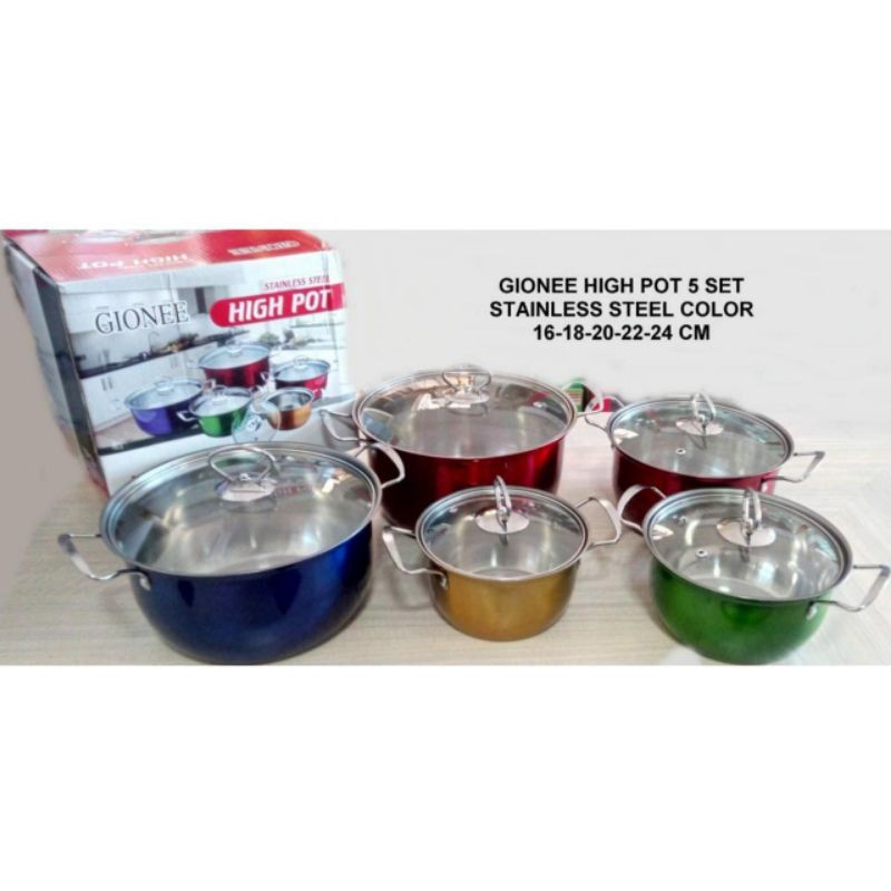 panci beranak / panci GIONEE / panci warna / panci murah / panci set warna