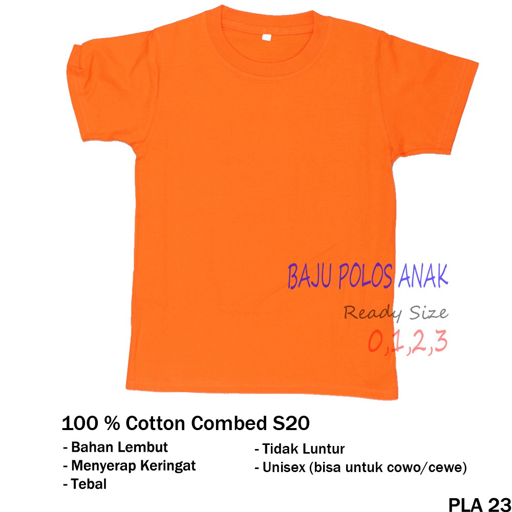 Atasan Anak Kaos Polos - PLA 23