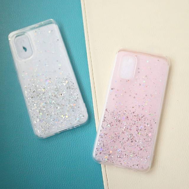 YKCS 0299 vivo v19 soft case pop socket jelly casing HP glitter clear bening pink TPUp