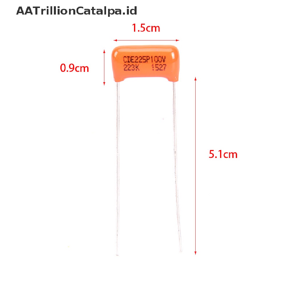 1pc Kapasitor CDE225P 223K 0.022UF 100V Untuk Gitar Bass Elektrik