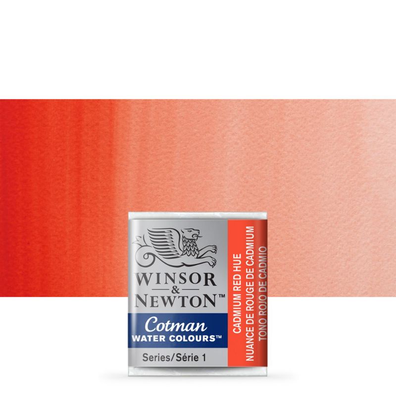 

CAT AIR COTMAN WATER COLOURS HALF PAN CADMIUM RED HUE WINSOR & NEWTON