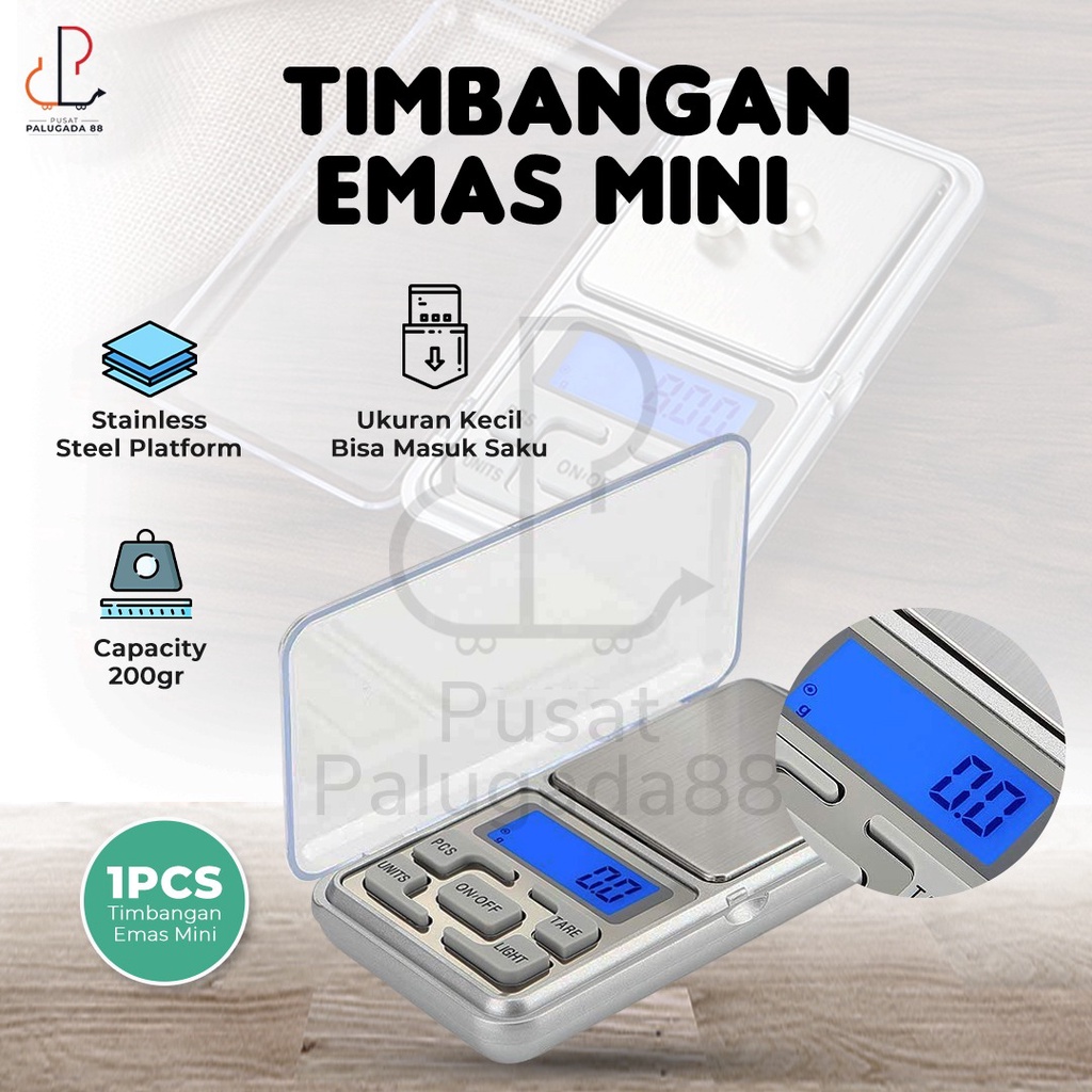 Timbangan Emas Digital Mini Batu Akik 200 gr 200 gram presisi 0.01G Perhiasan Berlian Diamond Pocket Scale