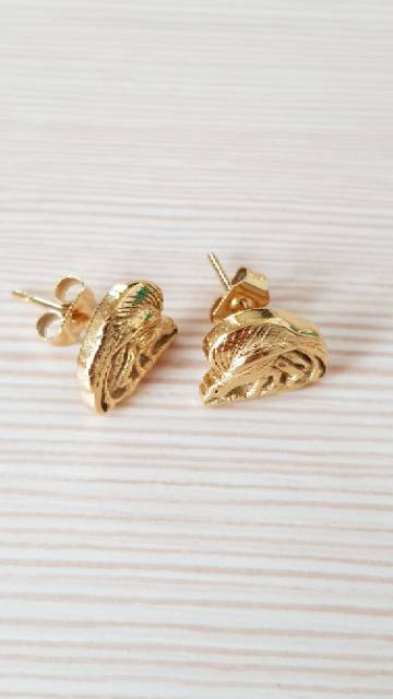 Anting Cendrawasih anting tusuk Cendrawasih Titanium Gold Antikarat anting burung Cendrawasih import