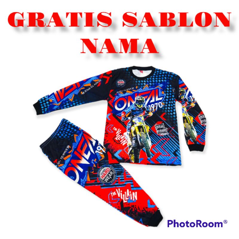 SETELAN BAJU MOTOR CROSS ANAK ANAK