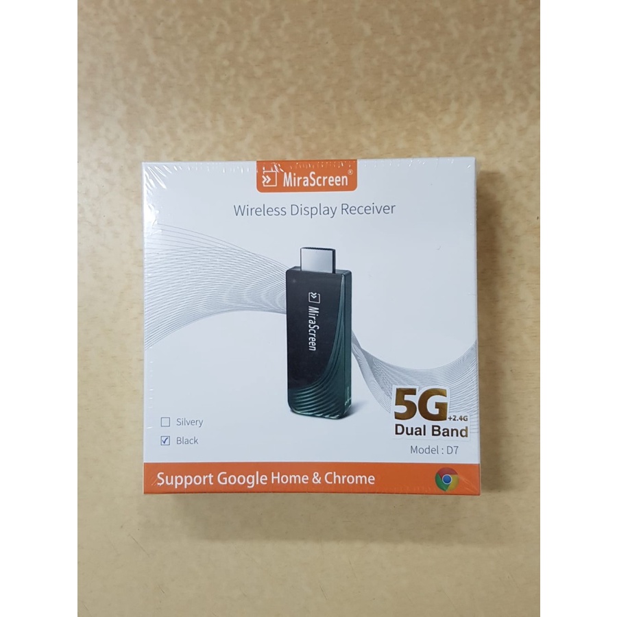 Mirascreen D7 5G+2.4G WiFi Display Dongle HDMI Receiver Mirroring