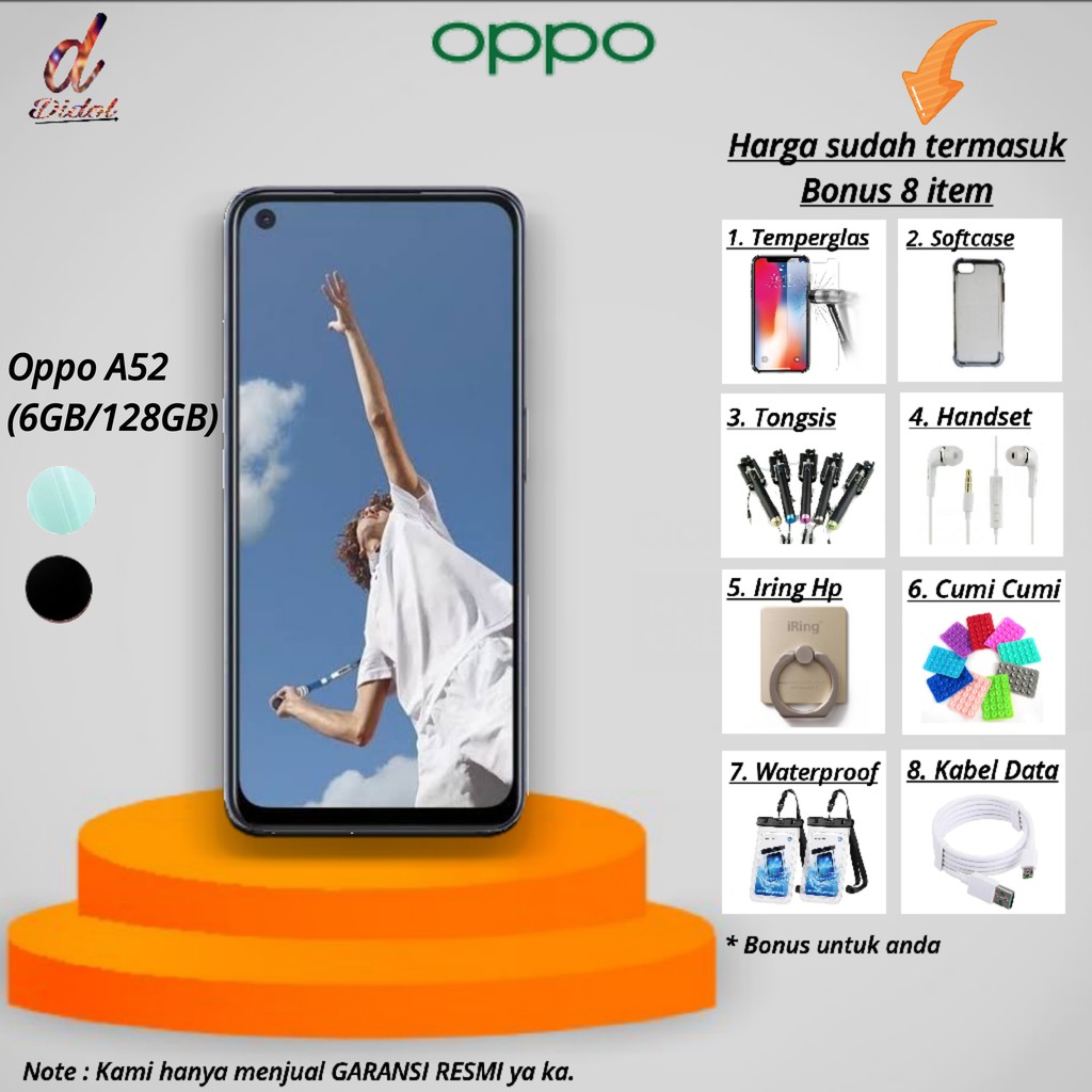 Jual Oppo A52 6gb 128gb Garansi Resmi Free Bonus Shopee Indonesia