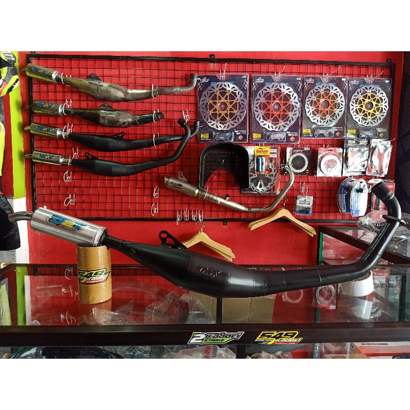 Knalpot D2T satria standar racing dot hitam