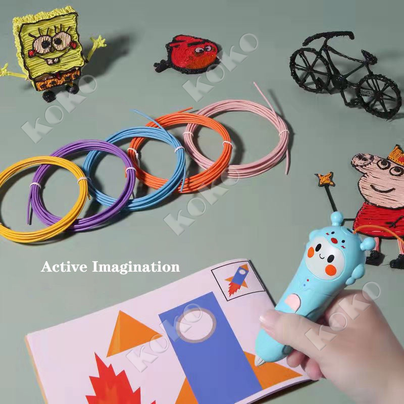 COD Wireless 3D Printing Pen Low Temperature PCL Doodle Arts Craft Drawing Graffiti Education Toy