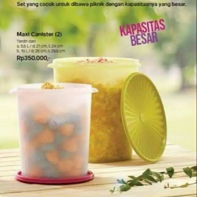 Jual Tupperware maxi canister dapat 2 isi 5,5l dan 10l