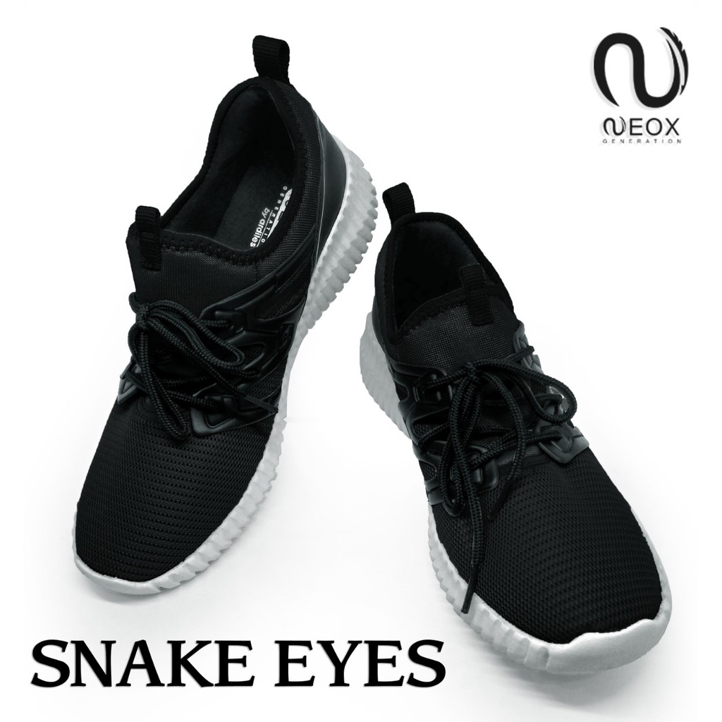 Sepatu Casual Pria Model Snake Eyes HITAM Ardiles Neox