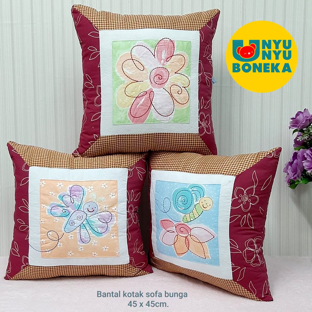 Bantal Boneka Sofa Bunga bantal kursi duduk bunga matahari florist bantal kusi bantal anggrek