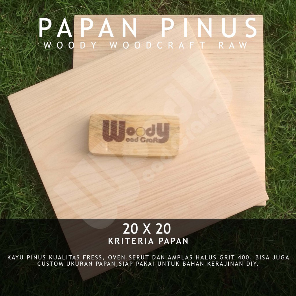 

papan pinus fresh 20x20cm untuk kerajinan DIY