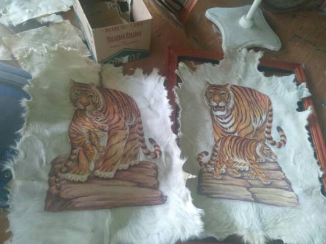 KALIGRAFI KULIT ASLI LUKIS &quot; KULIT UTUH SUPER BESARR&quot; 80X110 / 80X120