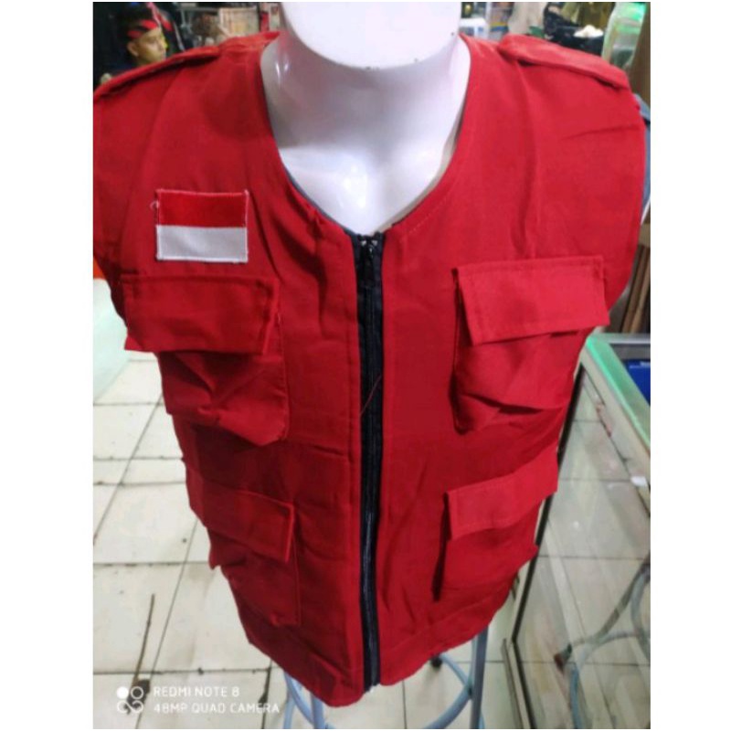 rompi merah putih#rompi terlaris#rompi merah oblong
