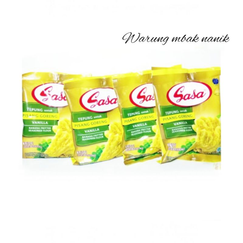 

Paket hemat tepung sasa pisang goreng vanilla 4pcs 80g