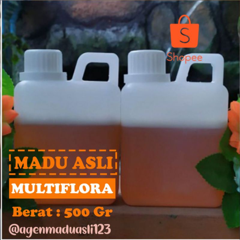 

Madu Mentah Asli Nektar Multiflora isi 500 Gr | Raw Honey | Bukan Madu Al Qubro