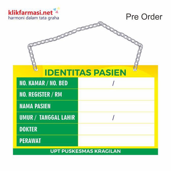 

Papan Identitas Bed Pasien HEMAT