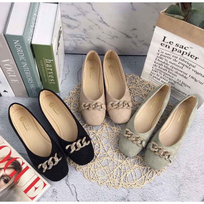 flatshoes A522 wanita import realpict
