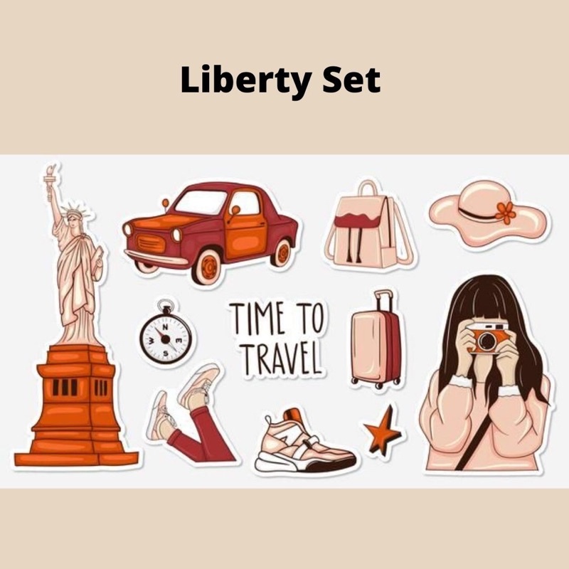 Sticker Travel Stiker Traveling Sticker HP/ Laptop Tumblr Aesthetic Murah Lucu