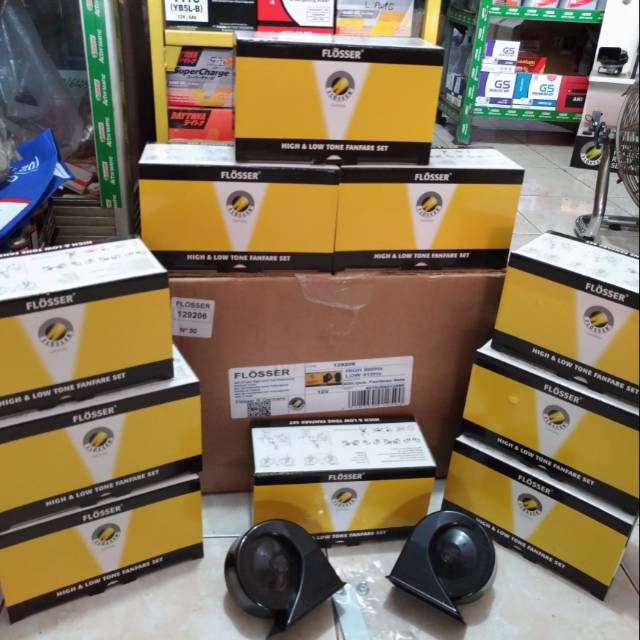 Klakson Flosser Hi-Low FanFare Stereo 129206