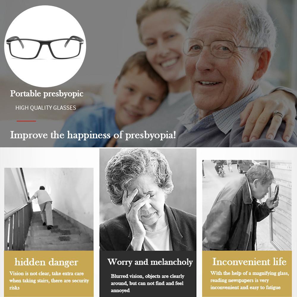 Nanas Kacamata Baca Pria Wanita Portable Vintage Ultra Ringan Frame